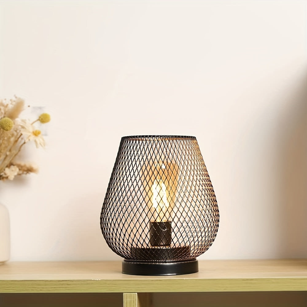 Sandsberg | Atmosphärische Tischlampen | Warmes Licht im Metallgitter-Design | 2er-Set