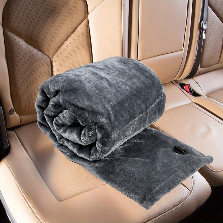 12V beheizte Auto-Decke - Weiche Fleece-Decke mit Überhitzungsschutz für Auto und Camping | Karnz
