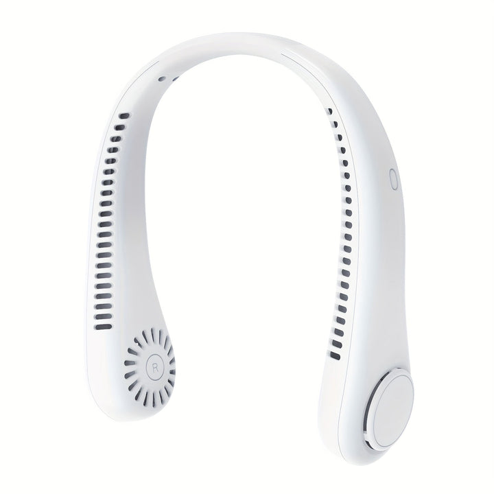 1pc Tragbarer Nackenventilator Elektrischer Drahtloser Ventilator Wiederaufladbarer USB Mini Ventilator Blattloser Persönlicher Ventilator Hängender Nacken Kühler Für Outdoor-Sportarten | Karnz