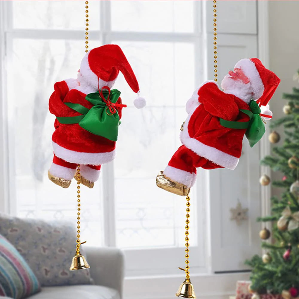 Kletternder Weihnachtsmann