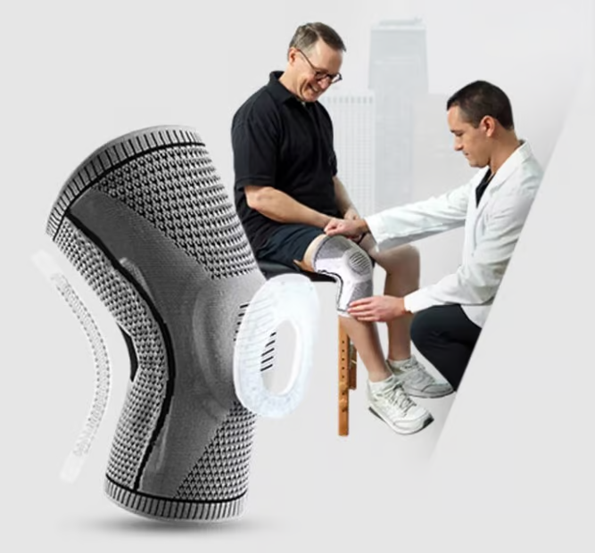 FlexiKnee Kompressionsbandage – Unterstützende Kniebandage bei Schmerzen, Schwellungen und Steifheit | Karnz