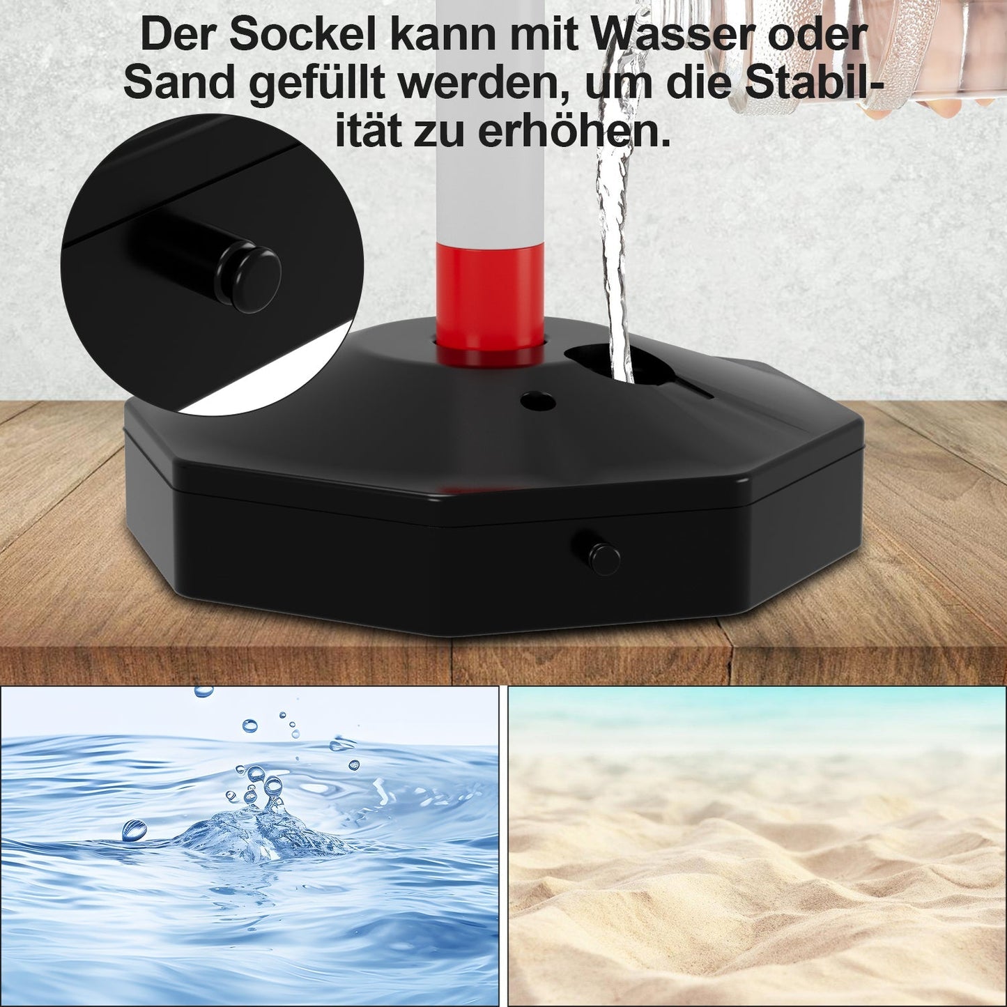 Absperrpfosten Kettenpfosten mit Kette Länge 1,4 m | Karnz