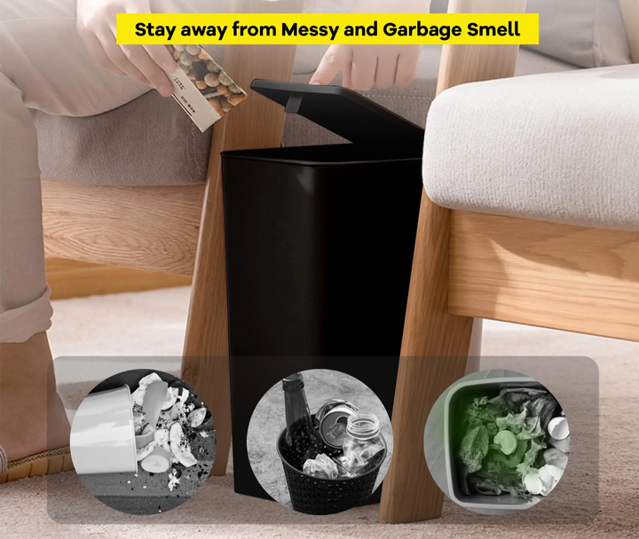 EcoPress 10L Mülleimer für Badezimmer Karnz