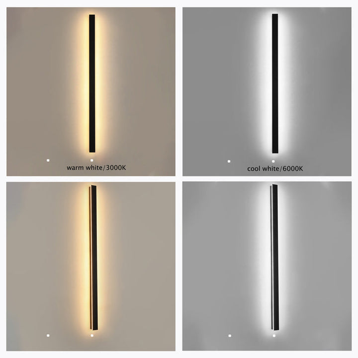 Zenith - Tight LED Wandleuchten Schwarzes Metall für Innen und Außen, modernes Design für Garten und Flur | Karnz