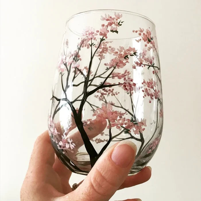 Sandsberg | Weinglas Four Seasons Tree - handgemalte Kunst