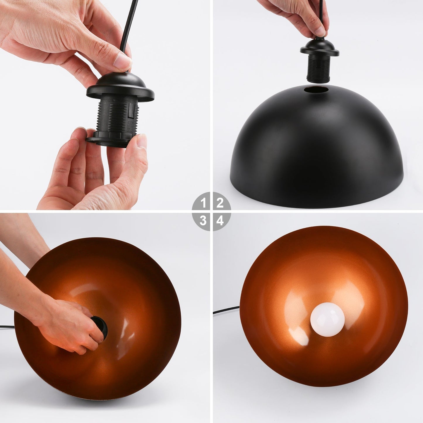 Retro Lampenschirm aus Metall 2 Stücke | Karnz
