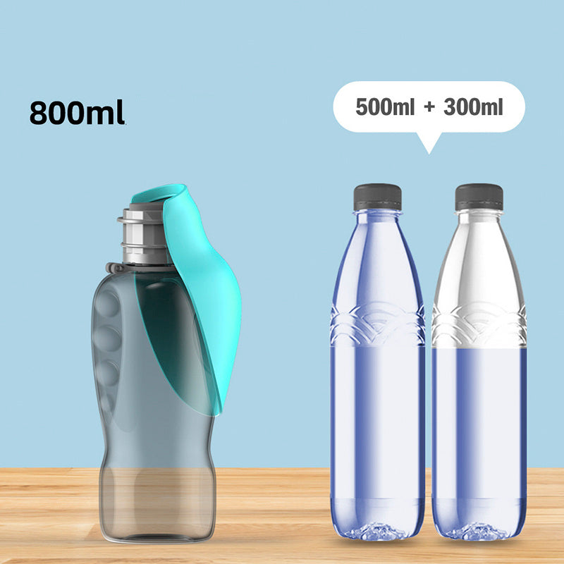 Tragbare 800 ml Hundewasserflasche. | Karnz