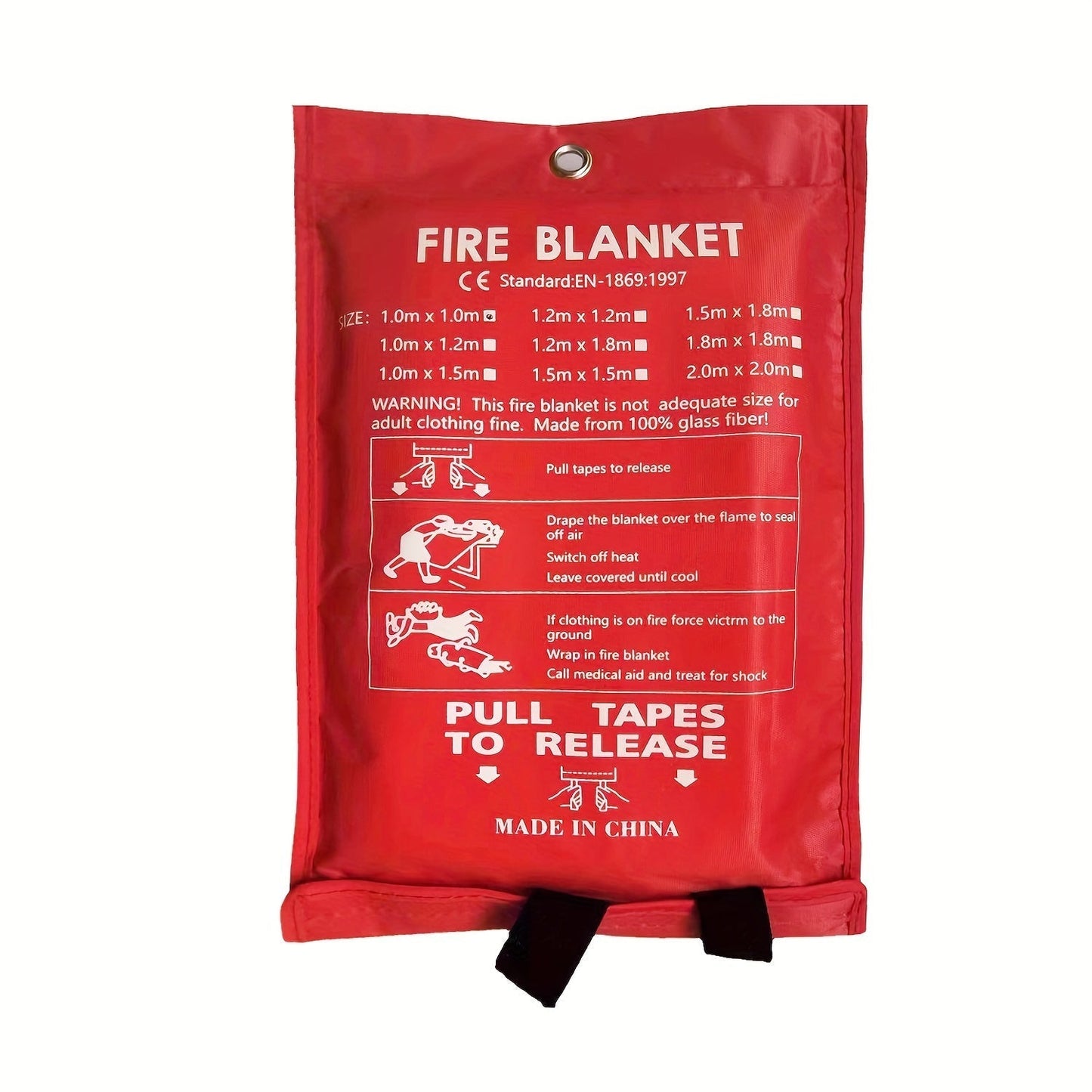 Feuerfestes Fiberglas-Feuerdecke – Kompakte Sicherheitsdecke für Zuhause, Küche und Auto | Karnz