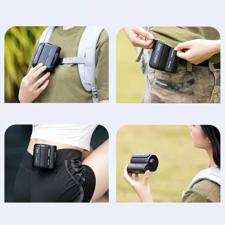Tragbarer Gürtelventilator mit Clip – Leise, kabellos für unterwegs | Karnz