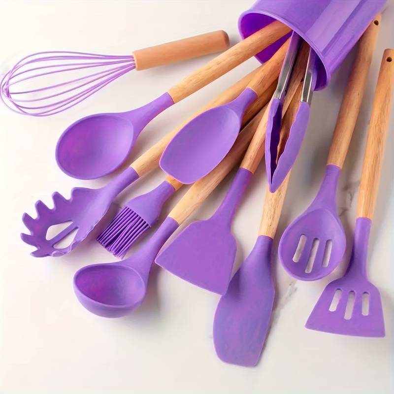 Küchenhelfer-Set aus Silikon – hitzebeständig und kratzfest