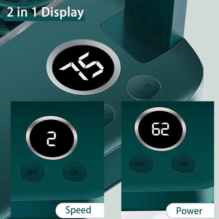 Kompakter wiederaufladbarer USB Tischventilator für Zuhause, Büro und im Freien | Karnz