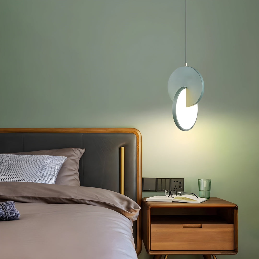 Moderne skandinavische LED-Pendelleuchte mit rundem Rahmen und warmem Glühen Karnz