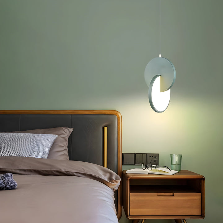Moderne skandinavische LED-Pendelleuchte mit rundem Rahmen und warmem Glühen Karnz
