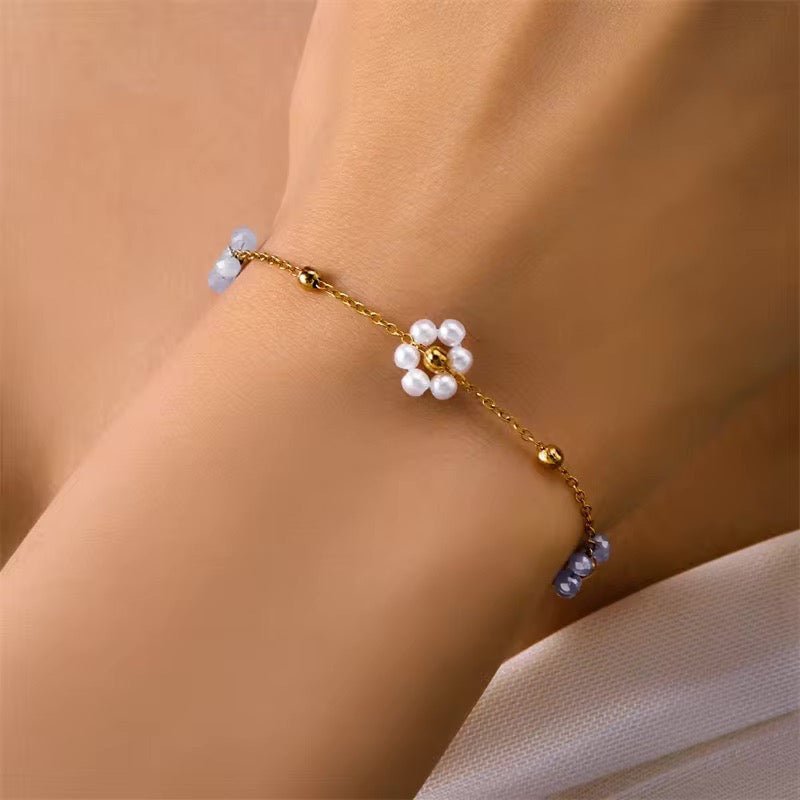 Karnz | Zarte Daisy Halskette & Armbänder