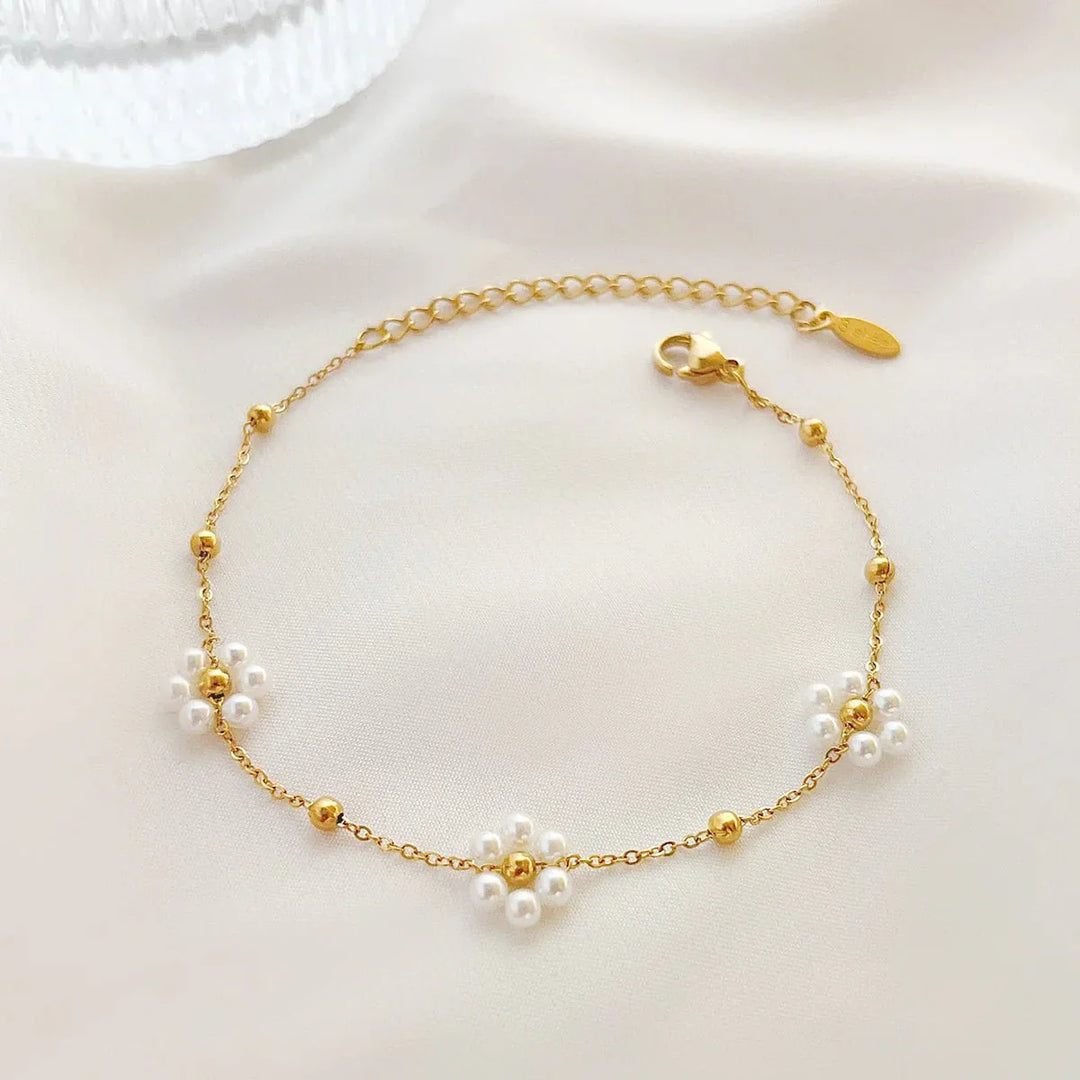 Karnz | Zarte Daisy Halskette & Armbänder