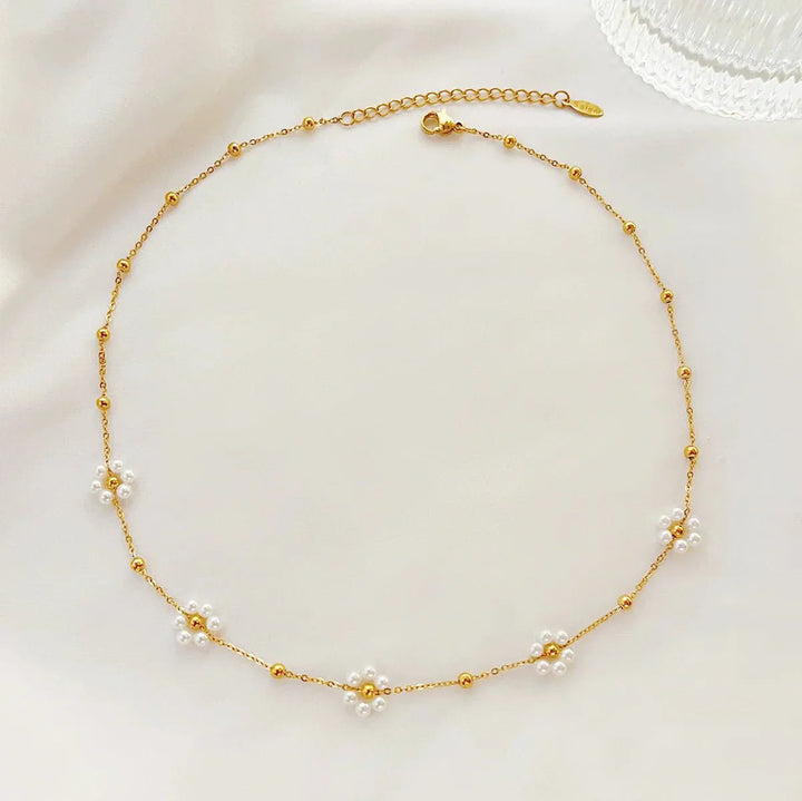 Karnz | Zarte Daisy Halskette & Armbänder