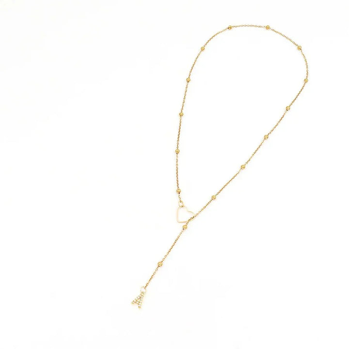 Karnz | Zarte Diamant Buchstaben Lariat Halskette