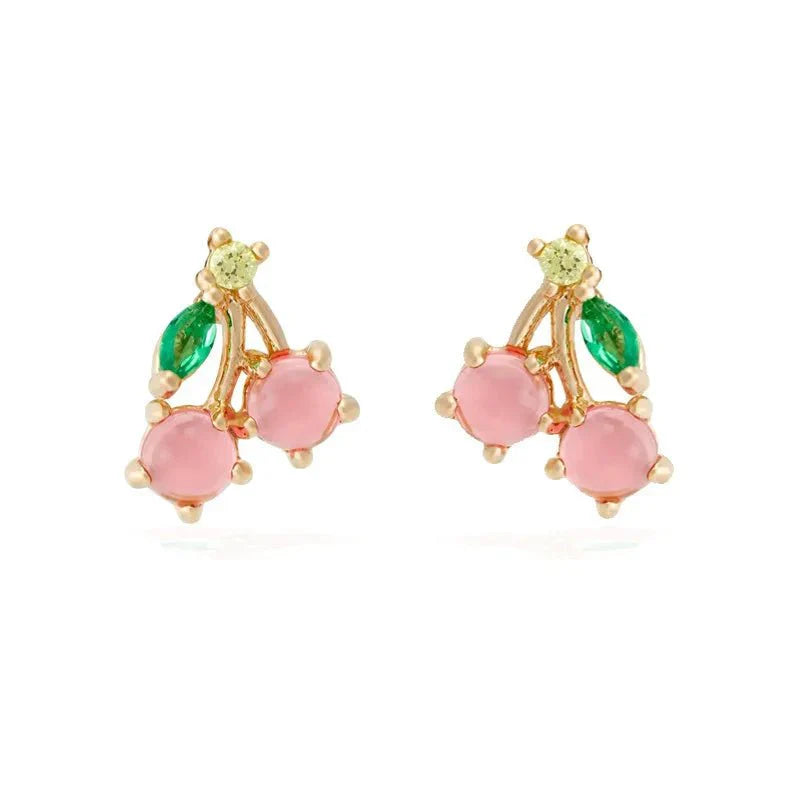Karnz | Zierliche Obst Hoop & Stud Ohrringe