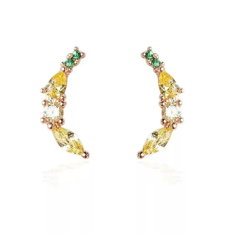 Karnz | Zierliche Obst Hoop & Stud Ohrringe