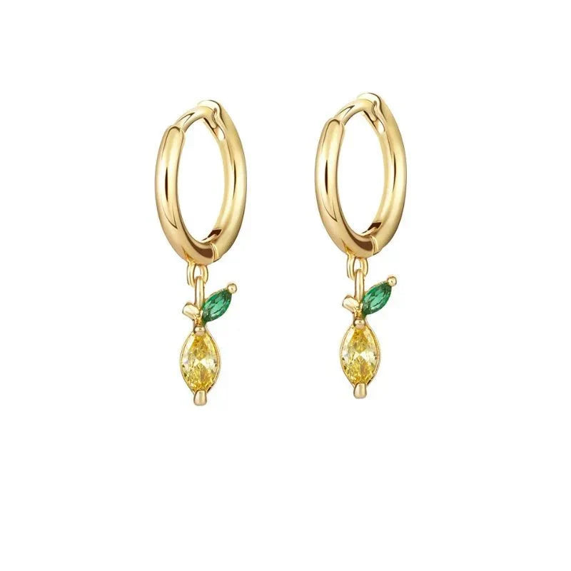 Karnz | Zierliche Obst Hoop & Stud Ohrringe