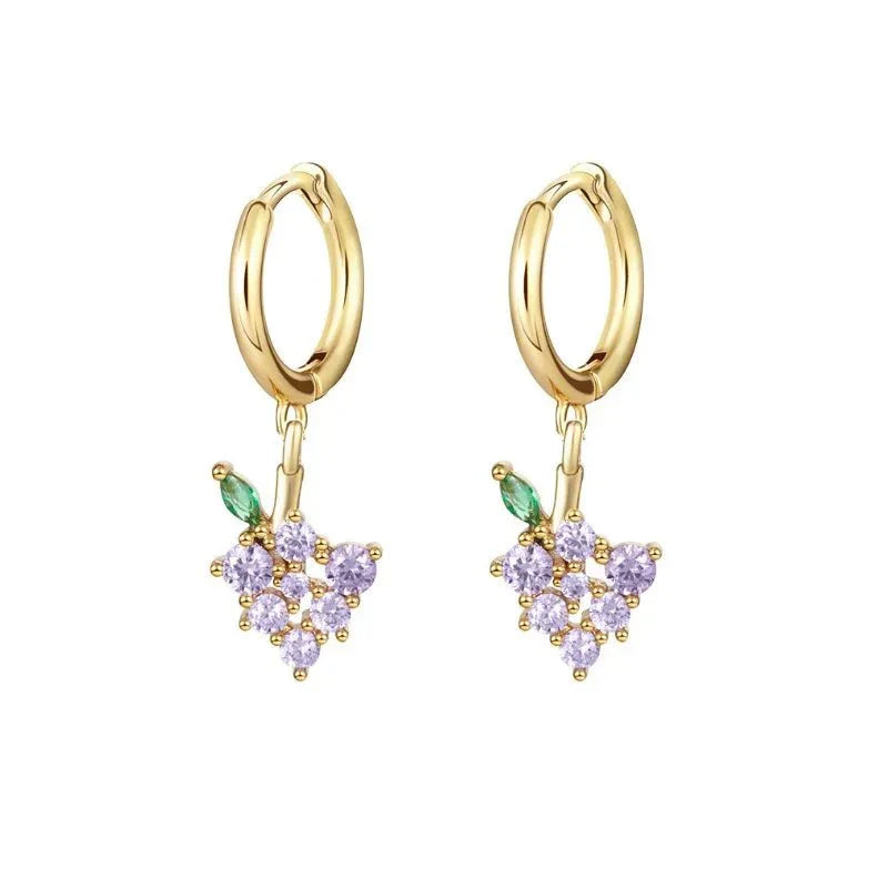 Karnz | Zierliche Obst Hoop & Stud Ohrringe