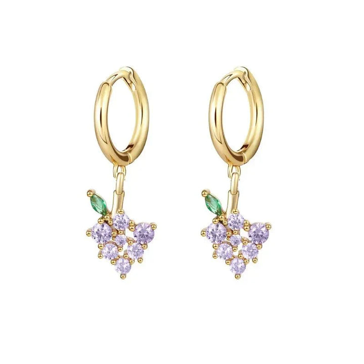 Karnz | Zierliche Obst Hoop & Stud Ohrringe