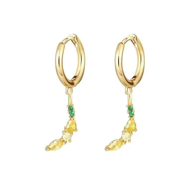 Karnz | Zierliche Obst Hoop & Stud Ohrringe