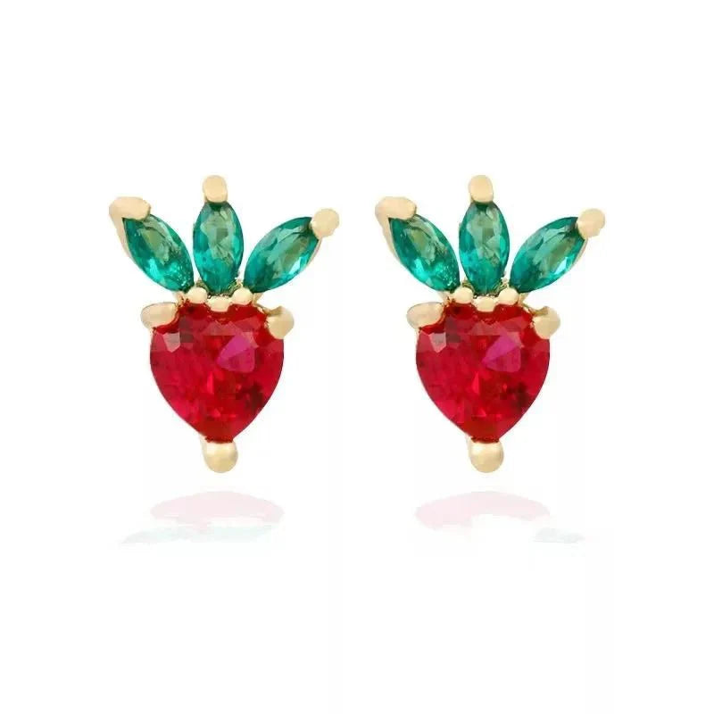 Karnz | Zierliche Obst Hoop & Stud Ohrringe