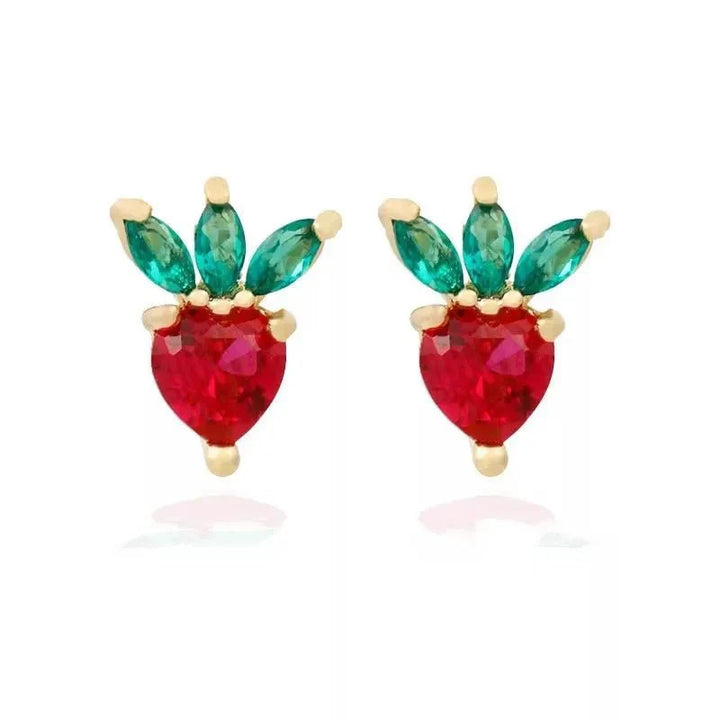 Karnz | Zierliche Obst Hoop & Stud Ohrringe