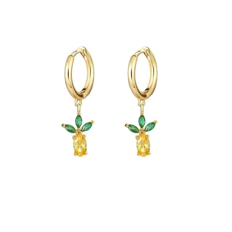 Karnz | Zierliche Obst Hoop & Stud Ohrringe