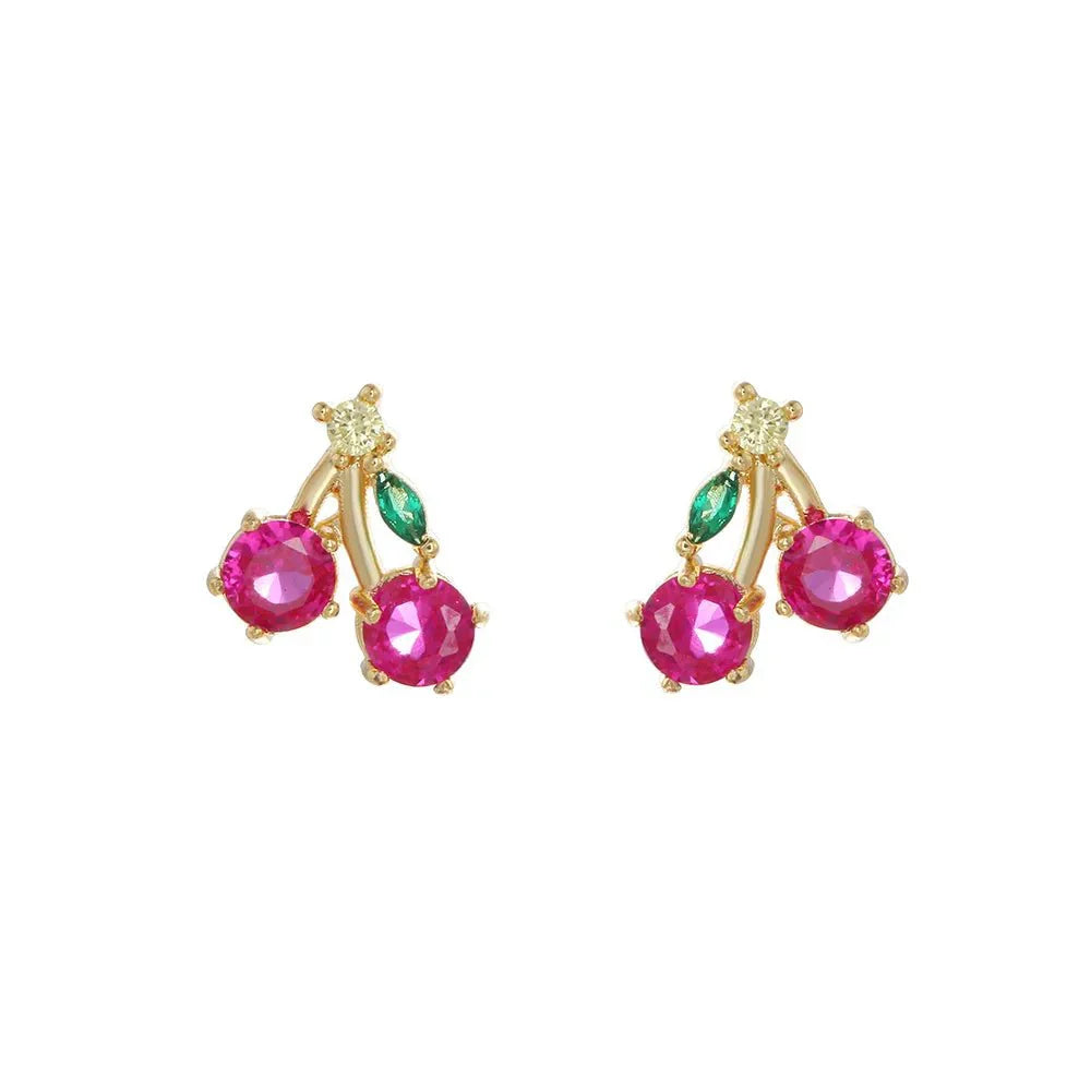 Karnz | Zierliche Obst Hoop & Stud Ohrringe