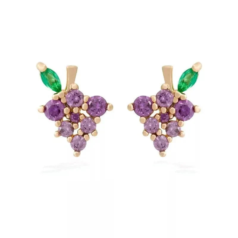 Karnz | Zierliche Obst Hoop & Stud Ohrringe