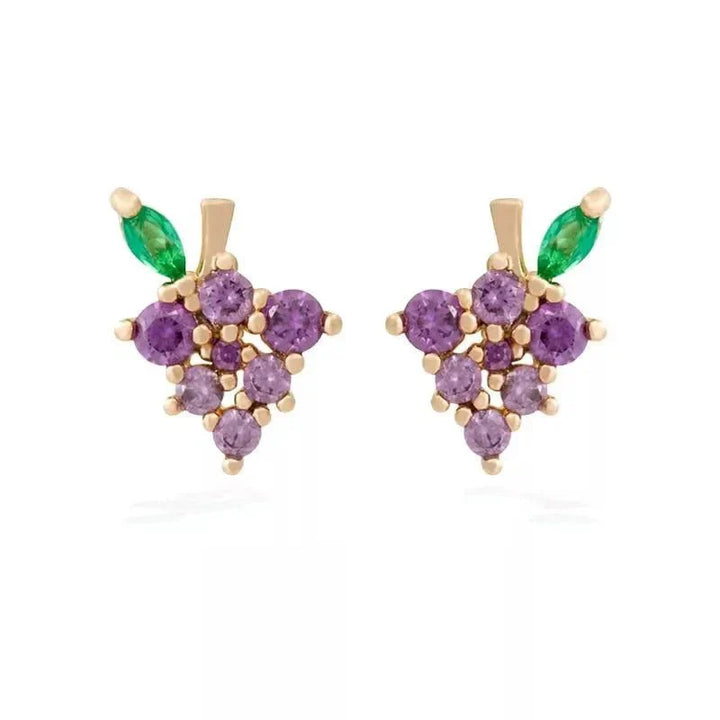 Karnz | Zierliche Obst Hoop & Stud Ohrringe