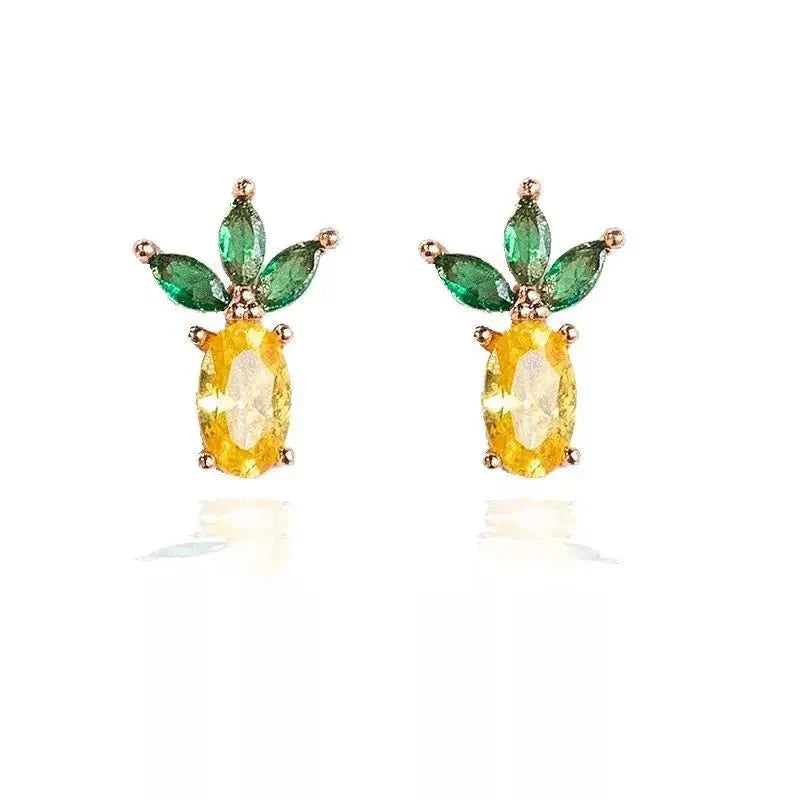 Karnz | Zierliche Obst Hoop & Stud Ohrringe