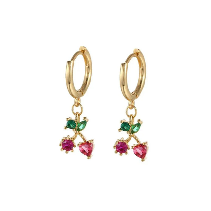 Karnz | Zierliche Obst Hoop & Stud Ohrringe