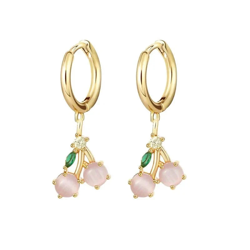 Karnz | Zierliche Obst Hoop & Stud Ohrringe