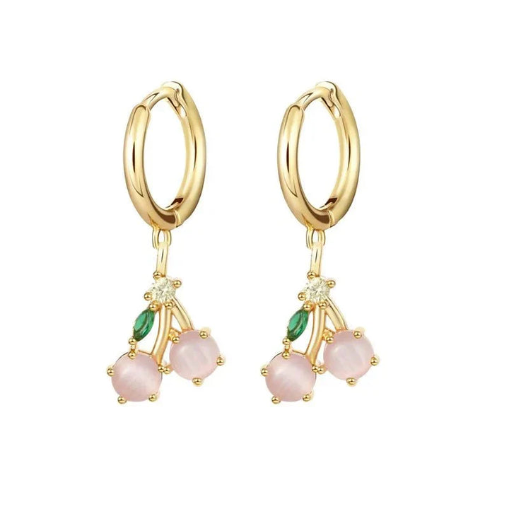Karnz | Zierliche Obst Hoop & Stud Ohrringe