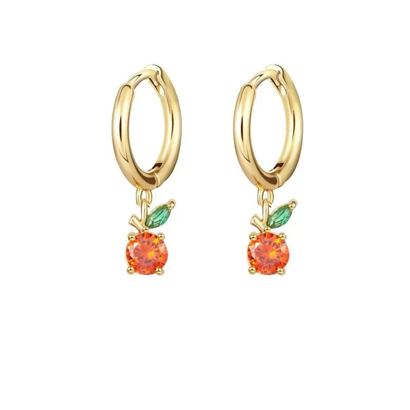 Karnz | Zierliche Obst Hoop & Stud Ohrringe