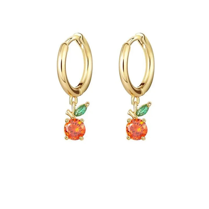 Karnz | Zierliche Obst Hoop & Stud Ohrringe