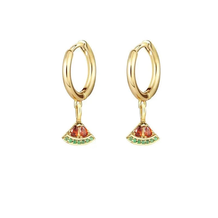 Karnz | Zierliche Obst Hoop & Stud Ohrringe