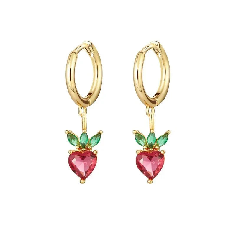 Karnz | Zierliche Obst Hoop & Stud Ohrringe
