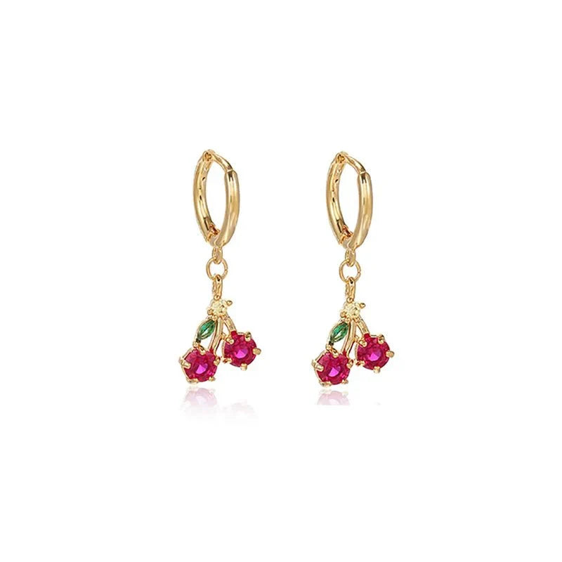 Karnz | Zierliche Obst Hoop & Stud Ohrringe