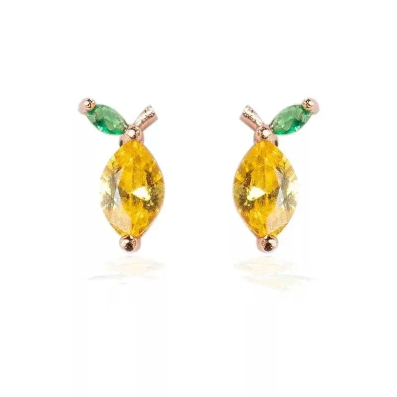 Karnz | Zierliche Obst Hoop & Stud Ohrringe