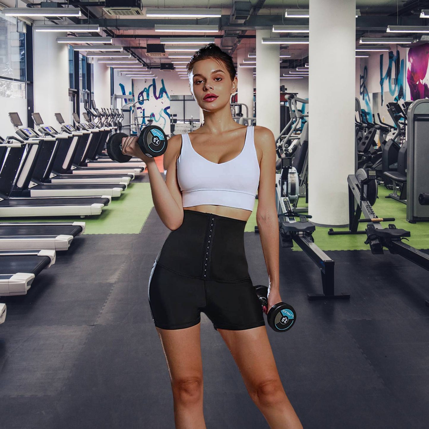 SweatFit Taillentrainer – Hohe Taille Sauna Leggings mit Taillentrainer für Frauen | Karnz