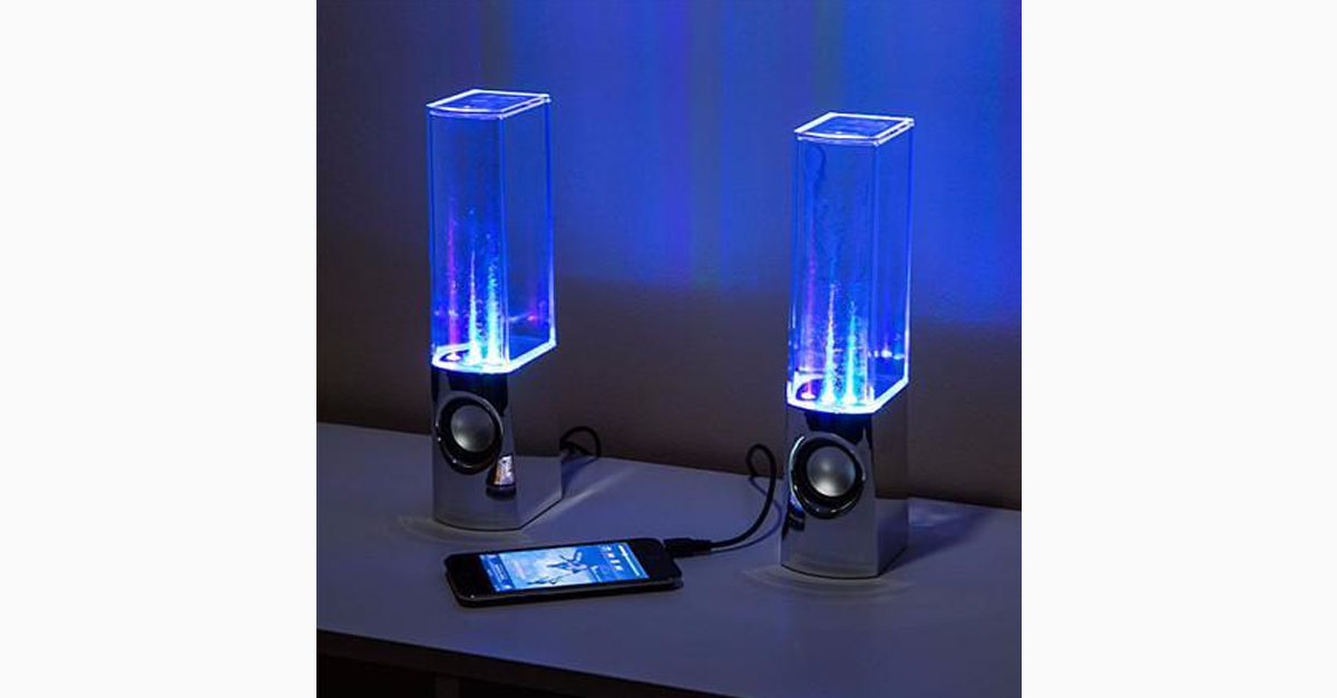 Tragbarer LED-Lautsprecher mit farbenfrohem, tanzendem Wasserfontänen-Effekt!