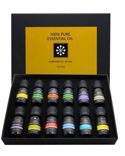 Set aus 12 reinen ätherischen Ölen Geschenkset