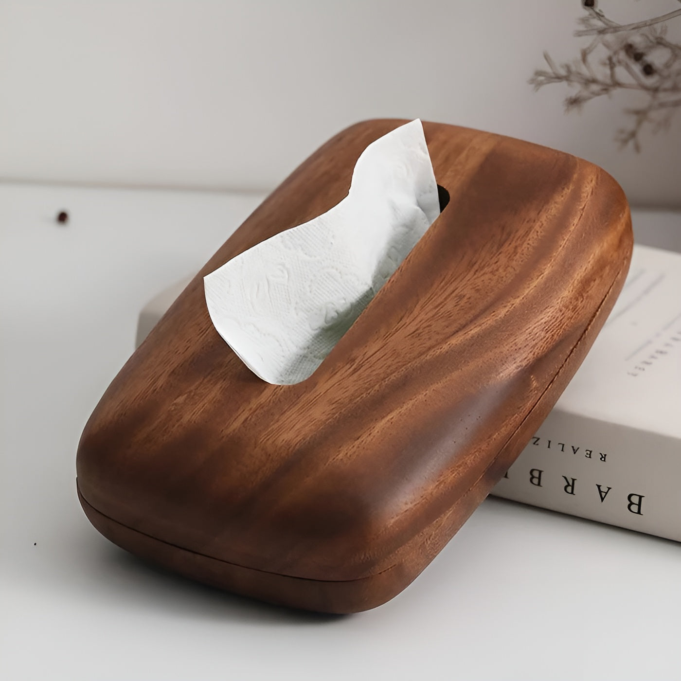 Taschentuchbox aus Walnussholz – Elegant und funktional | Stilvolles Wohnaccessoire
