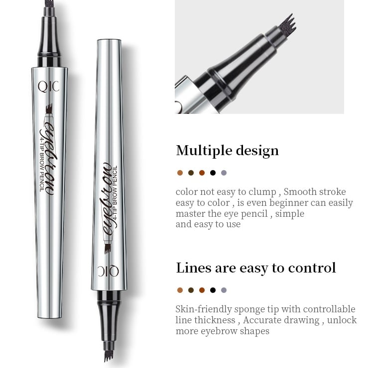 3D wasserfester Microblading-Augenbrauenstift mit 4 Gabelspitzen, Tattoo-Stift