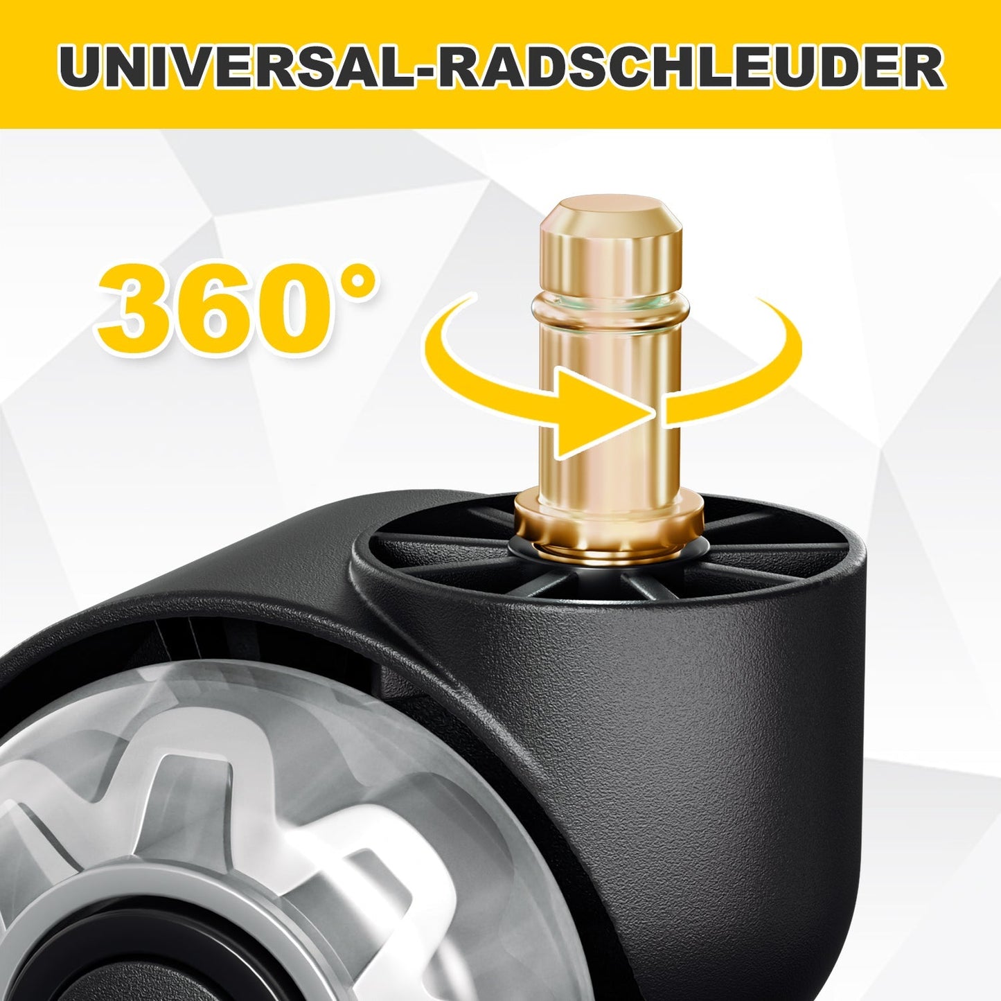 5 Stück BürostuhlRollen Drehstuhlrollen 10mm x 22mm | Karnz