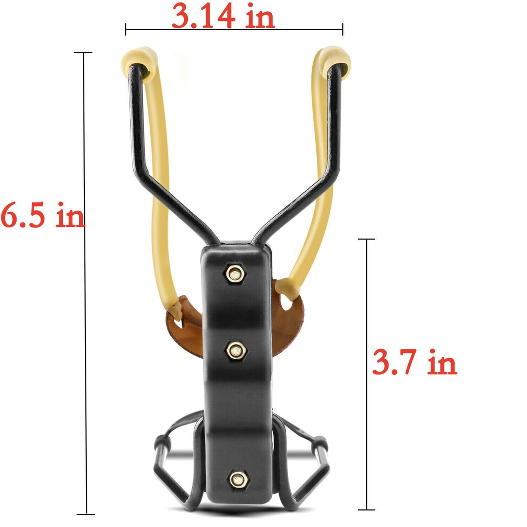Foldable slingshot for the wrist.